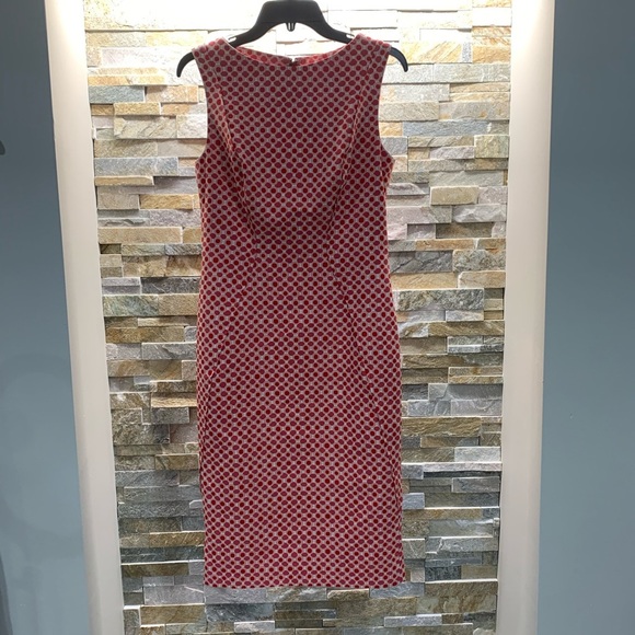 Lela Rose Polka Dot Stretch Jacquard Sheath Dress - Picture 3 of 8